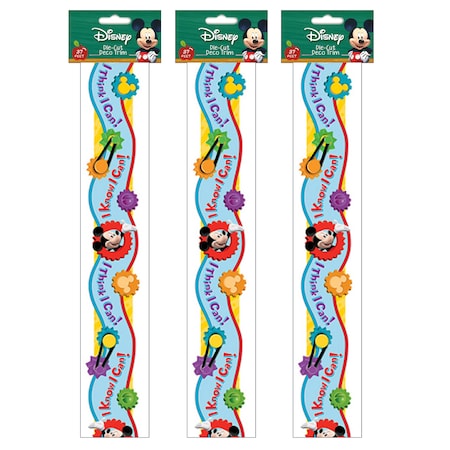 Eureka Mickey Mouse Clubhouse Extra Wide Cut Deco Trim, 37 Feet/Pack, PK3 845209